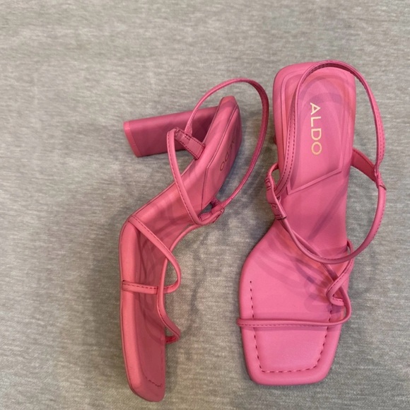 Aldo Pink Strappy Heels New Size 6 - Picture 3 of 8
